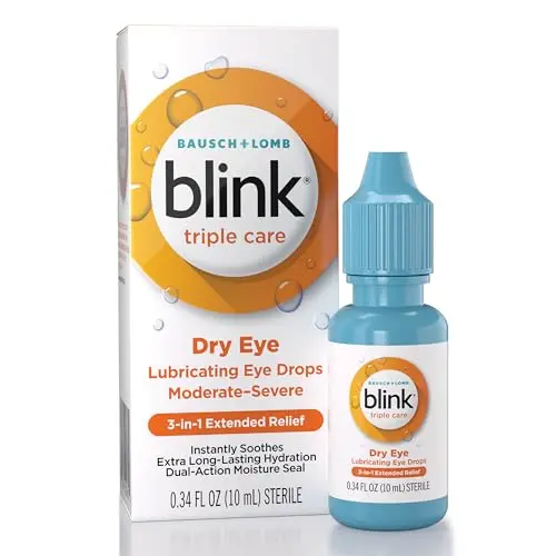 Blink Triple Care lubricating eye drops for moderate to severe dry eyes