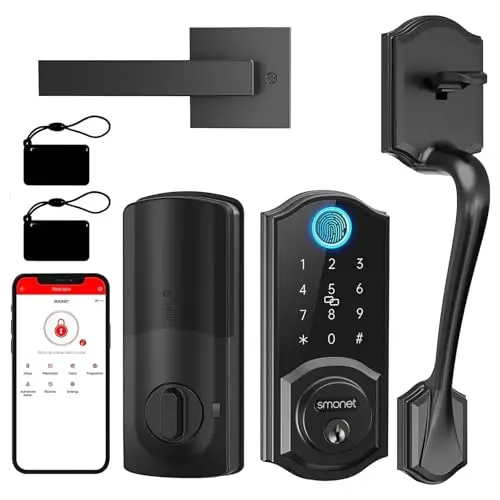 SMONET keyless entry door lock with Bluetooth connectivity