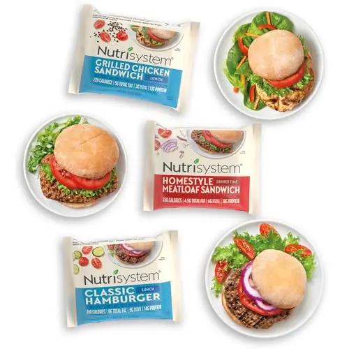 Nutrisystem frozen sandwich bundle with chicken, hamburger, and meatloaf