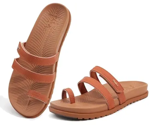 KuaiLu women's slides sandals with orthopedic arch support