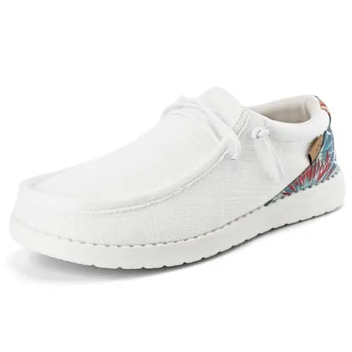 STQ women's slip-on canvas shoes with arch support