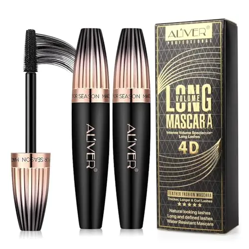 Mcukv 4D Silk Fiber Lash Mascara in gold tube for voluminous lashes