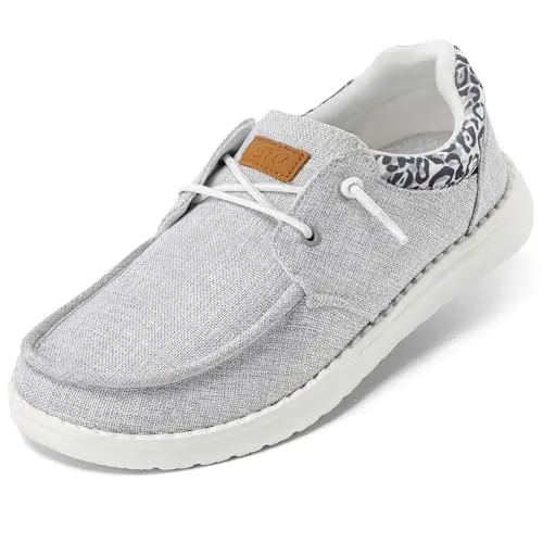 STQ women's slip-on casual orthopedic shoes in light grey
