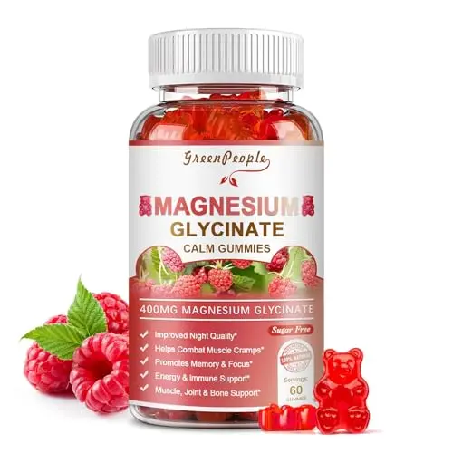 GREENPEOPLE Magnesium Glycinate gummies with vitamin D for sleep and bone health