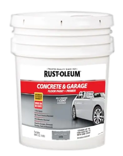 Rust-Oleum concrete and garage floor paint in battleship gray