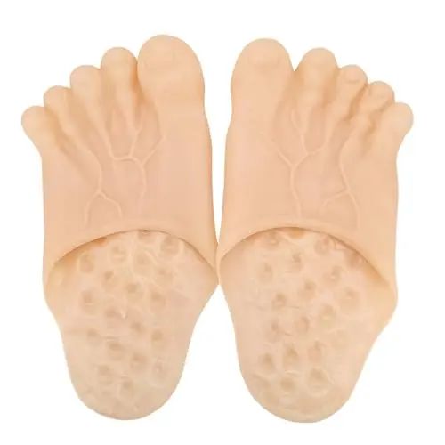 CARAFAST funny bare feet slippers with realistic foot design