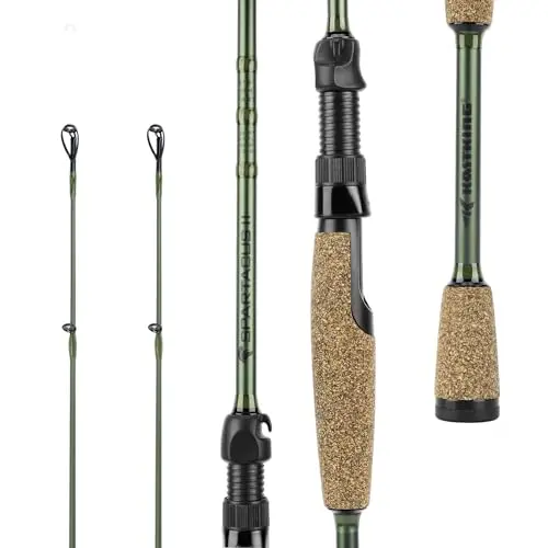 KastKing Spartacus II spinning rod with green finish and extra tip section
