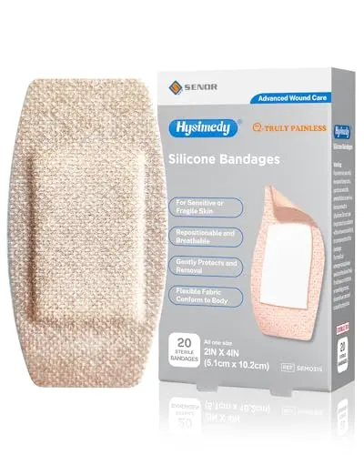 Hysimedy large silicone bandages for adhesive allergy