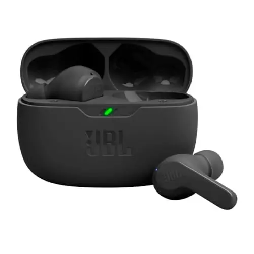 JBL Vibe Beam true wireless earbuds with charging case