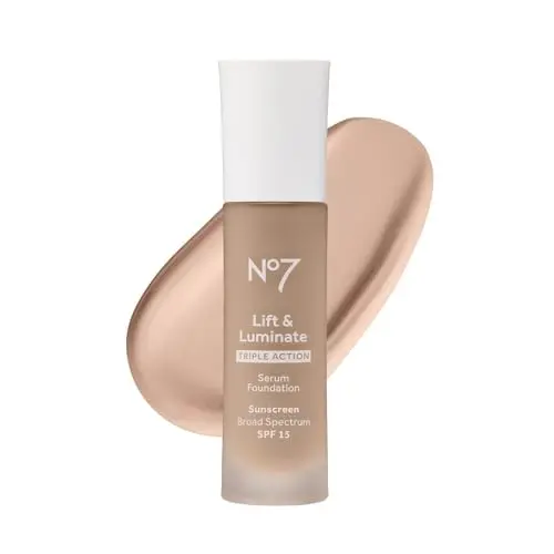 No7 Lift & Luminate serum foundation bottle for mature skin