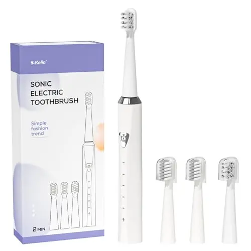Y-Kelin electric toothbrush with concave and convex brush heads designed for braces