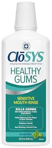 Closys Healthy Gums Mouthwash bottle in gentle mint flavor