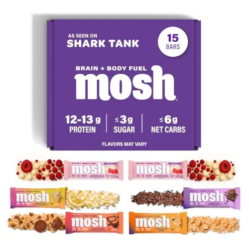 MOSH variety pack keto protein bars with brain health ingredients