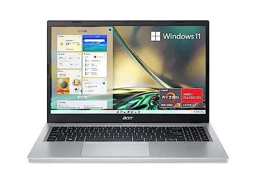 Acer Aspire 3 silver laptop with 15.6 inch display