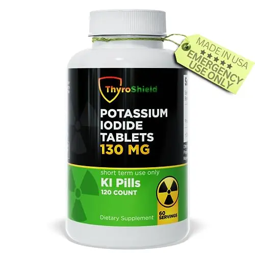 ThyroShield potassium iodide tablets made in USA for radiation