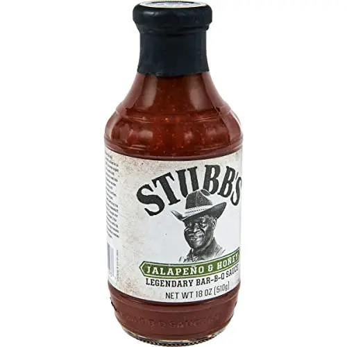 Stubb's Jalapeño & Honey BBQ Sauce bottle with spicy labeling