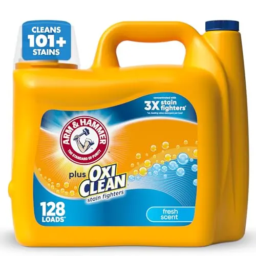 ARM & HAMMER Plus OxiClean liquid laundry detergent bottle
