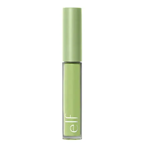 e.l.f. Camo Color Corrector in green shade with applicator