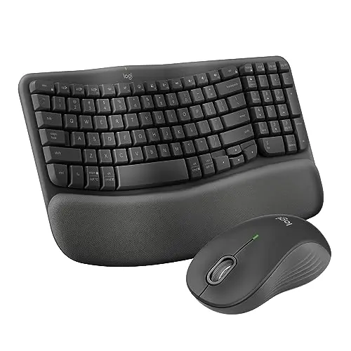 Logitech Wave Keys MK670 ergonomic wireless keyboard and mouse combo