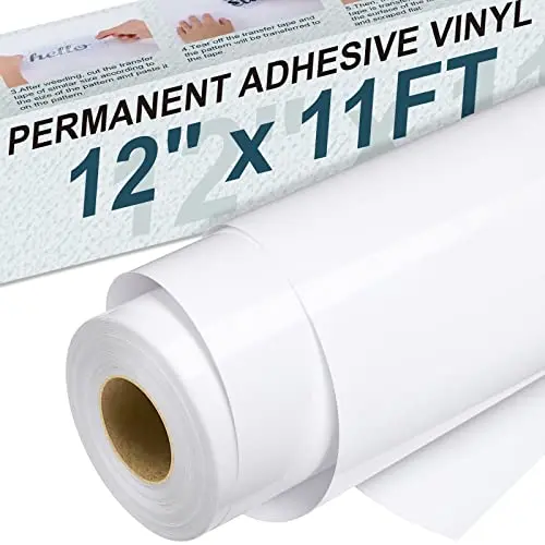 XSEINO glossy white permanent vinyl roll for cutting machines and decals