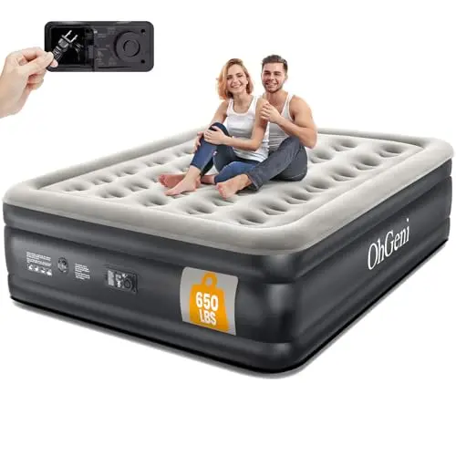 OhGeni Queen air mattress with upgraded comfort features
