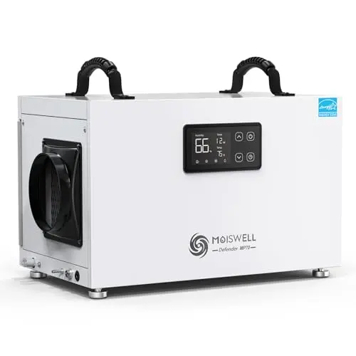 Moiswell Defender MP70 crawl space dehumidifier with built-in pump