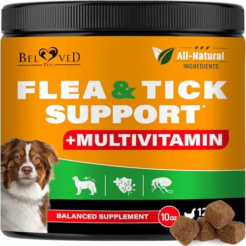 Beloved Pets flea and tick prevention chewable pills with multivitamin for dogs