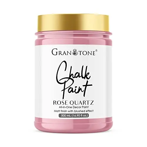 GRANOTONE chalk paint in Rose Quartz color with matte finish on wood