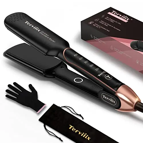 Terviiix 1.75 inch ceramic and tourmaline hair straightener for thick hair