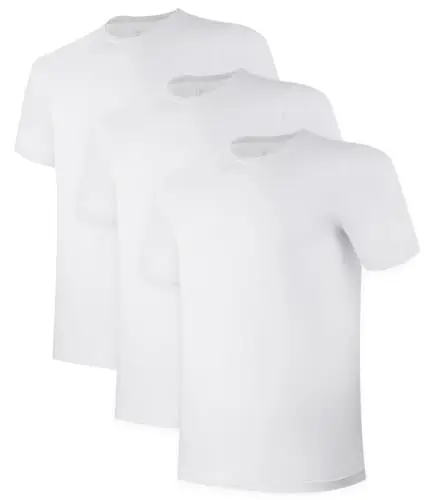 BAMBOO COOL men's white bamboo moisture-wicking crewneck undershirt