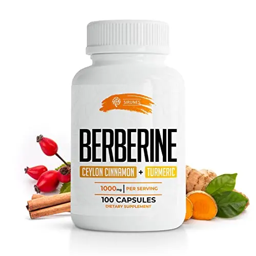 SIRUNES Berberine with cinnamon and turmeric capsules