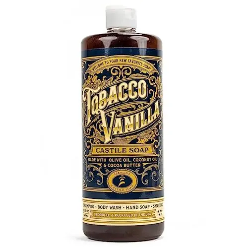 Carolina Castile Liquid Body Wash with tobacco vanilla scent