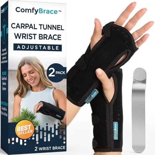 ComfyBrace carpal tunnel wrist brace with palm cushion