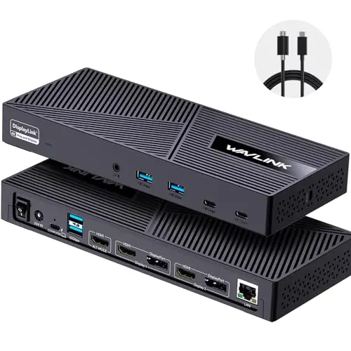 WAVLINK triple monitor docking station with DisplayLink technology