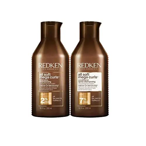 REDKEN All Soft Mega Curls Shampoo and Conditioner professional bottles