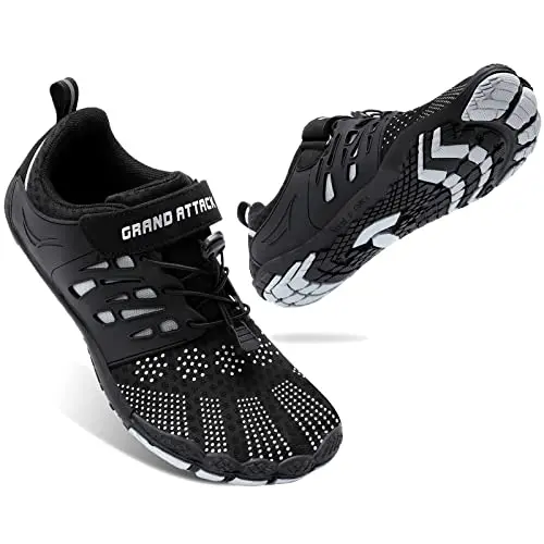 Grand Attack men's barefoot shoes showing wide toe box design
