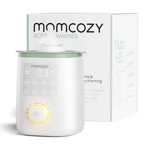 Momcozy bottle warmer with soft night light illumination