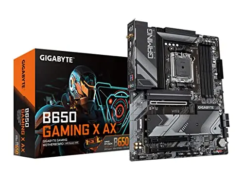 GIGABYTE B650 Gaming X AX motherboard in black with thermal guards