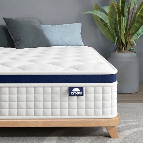Crystli 14 inch hybrid mattress with medium firm support