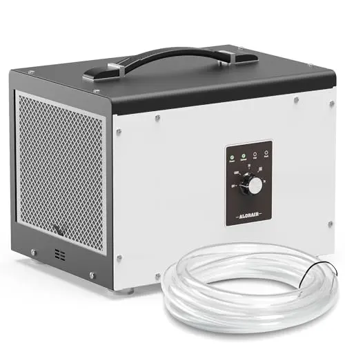 ALORAIR HS35 compact crawl space dehumidifier with gravity drainage