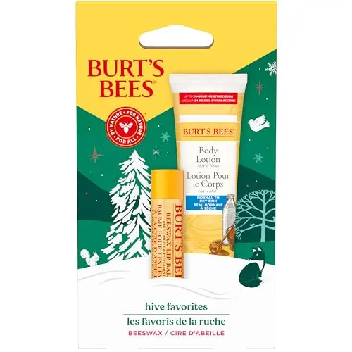 Burt's Bees gift set with lip balm and body lotion