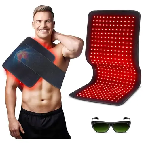 ASTAREXIN red light therapy pad with 360 LEDs for back pain
