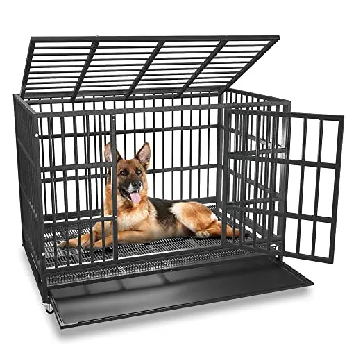 BOLDBONE heavy-duty indestructible dog crate with wheels