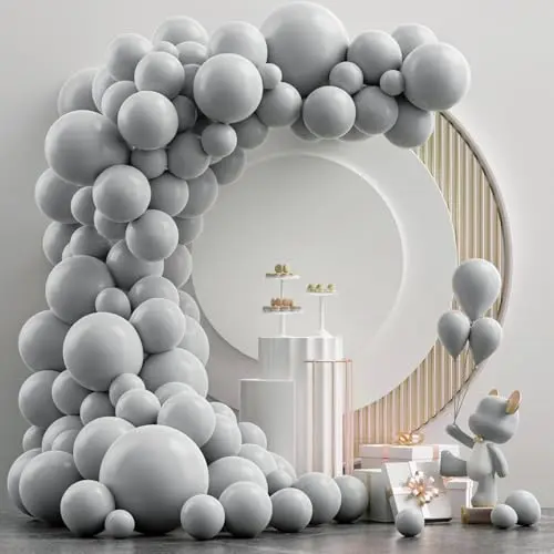 NISOCY gray balloon garland kit for modern balloon arches