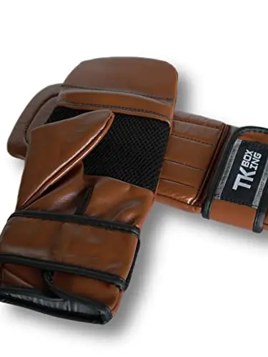 TK Boxing bag mitt gloves in black for heavy bag training