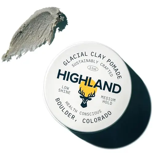 Highland Glacial Hair Clay Pomade jar