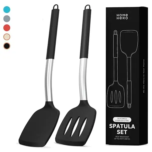 Home Hero 2-pack silicone spatulas with ergonomic handles
