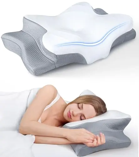 Cozyplayer ultra pain relief cooling pillow with ergonomic contour
