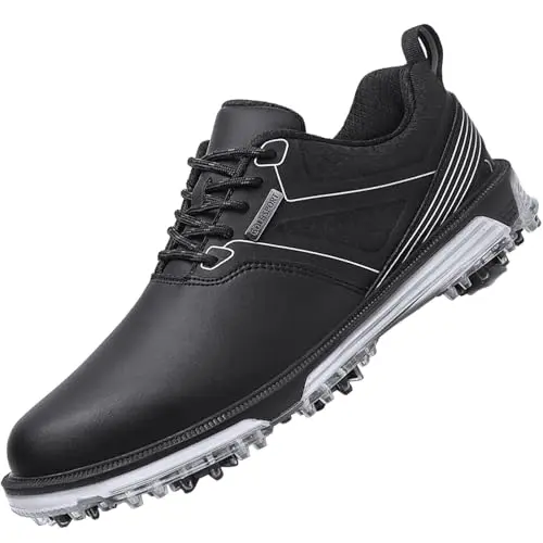 ULTIANT men's golf shoes with fixed nailless sole in black