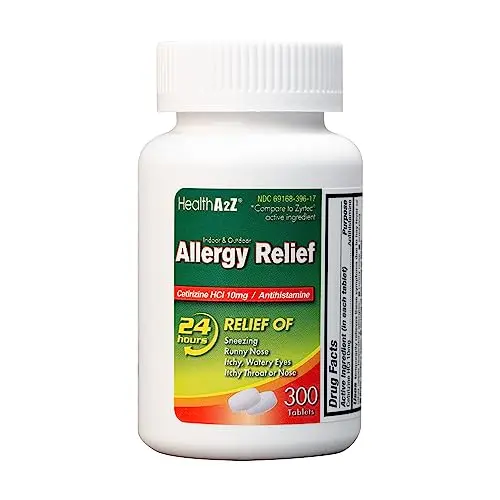 HealthA2Z Cetirizine 10mg allergy relief tablets